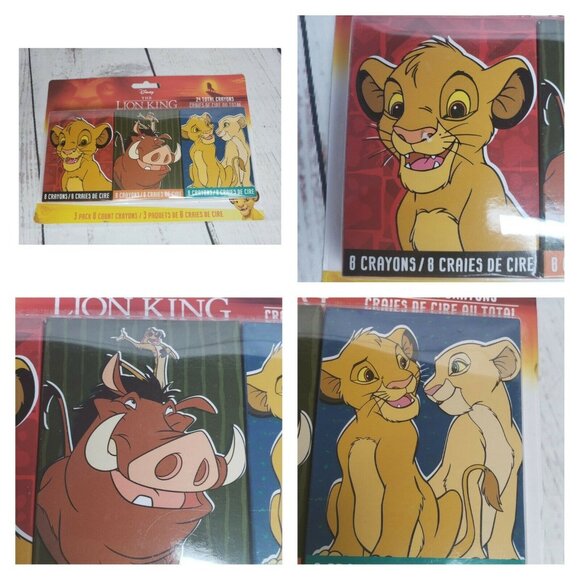 Disney The Lion King Crayons - 3 Boxes of 24 Vibrant Colors for Kids & Collector - Picture 2 of 5
